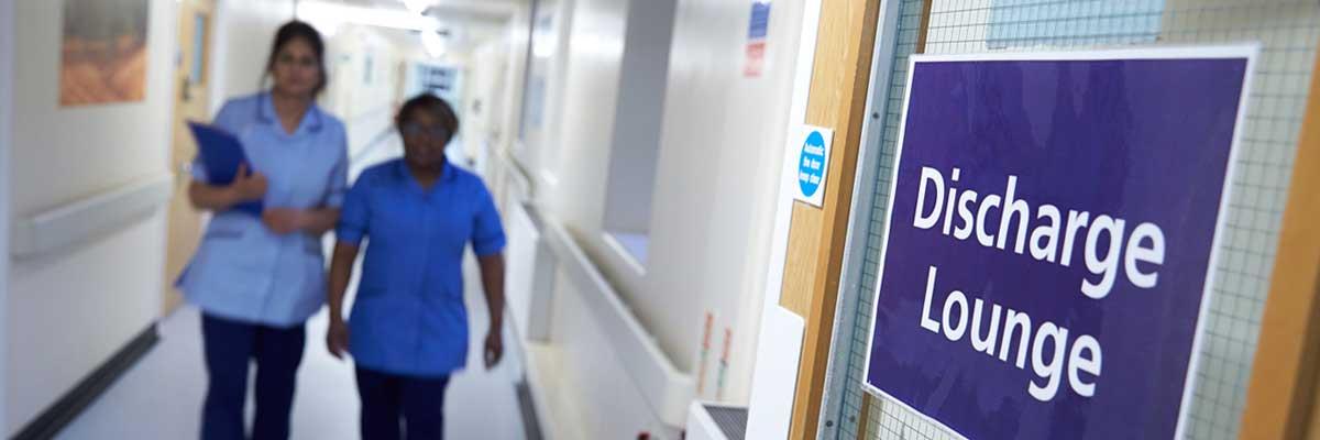 Discharge Lounge at Queen Elizabeth Hospital Birmingham.